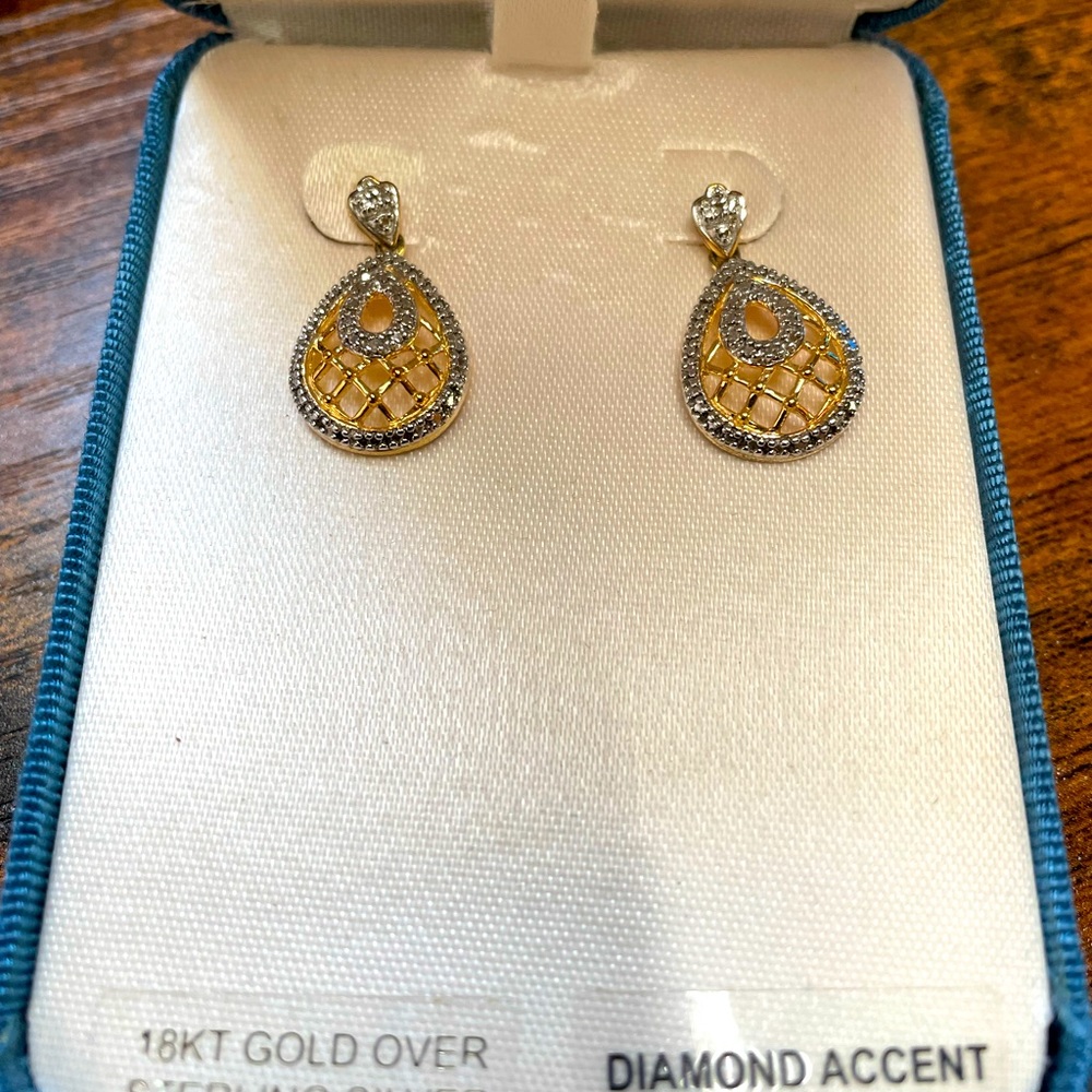 18KT gold over sterling silver earrings